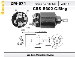 MARŞ OTOMATİĞİ-BT-12V-MB (123-124 KASA) BENZINLI -AUDI 100 (240)-(0 331 303 007) - ZM-571 ürün görseli