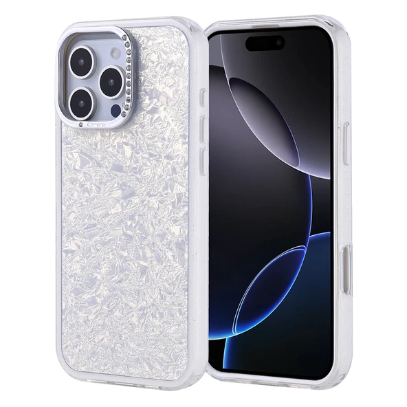 Apple iPhone 16 Pro Max Kılıf Taşlı Tasarımlı  Kapi Kapak ürün görseli