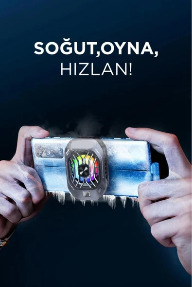 25 Kablolu Cep Telefonu Soğutma Fanı Gamer Oyuncu Radyatör Soğutucu Siyah - 4