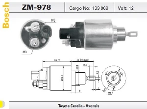 MARŞ OTOMATİĞİ-BT-12V-TOY.COROLLA/AVENSIS/CARINA/PEU.PARTNER 1.9/CIT.JUMPY/BERLINGO 1.9 3D SOKETLI ( - ZM-978 ürün görseli