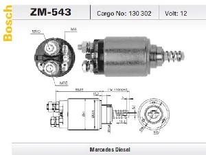 MARŞ OTOMATİĞİ-BT-12V-3D GENIS GOVDE ATLAS COPCO/DEUTZ/MB/UNIMOG (280)-(0331 402 003) - ZM-543 ürün görseli