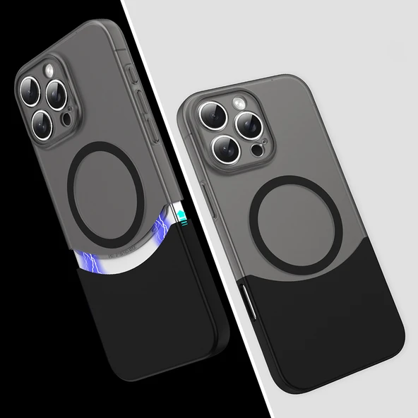 Apple iPhone 16 Pro Kılıf M-Safe Şarj Özellikli Mıknatıslı  Duble Kapak ürün görseli