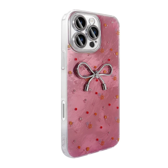 Apple iPhone 16 Pro Max Kılıf Kamera Korumalı Figürlü  Ponti Silikon Kapak - Resim 3