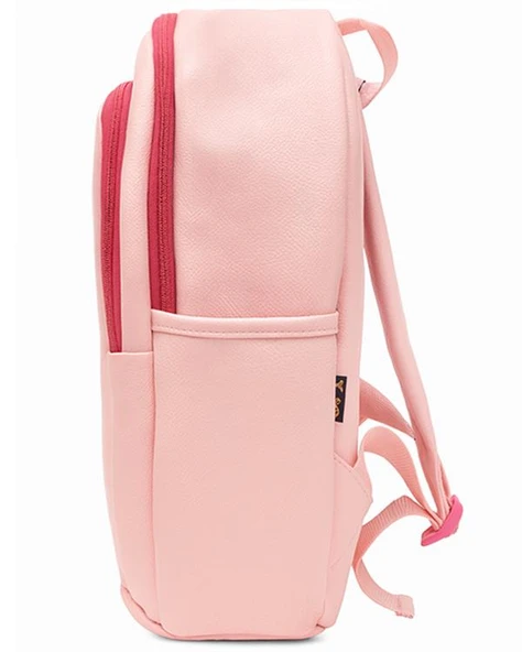 Yuga Suni Deri Dört Gözlü Sırt Çantası Pembe - 3