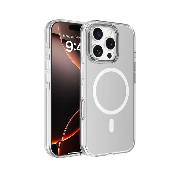 Apple iPhone 16 Pro Kılıf M-safe Şarj Özellikli Kamera Korumalı  Kripto Kapak - Resim 2