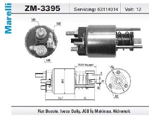 MARŞ OTOMATİĞİ-MAT-12V-F.DUCATO 2.8 TDI (97>)-IVECO DAILY TURBO (97>)-JCB HIDROMAK IS MAK.3CIV.LI  ( - ZM-3395 ürün görseli