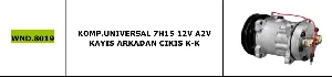 KLİMA KOMPRESÖRÜ>UNIVERSAL 7H15 12V A2V KAYIS ARKADAN CIKIS K-K - WONDO-8019 - 1