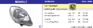 FAR-RENAULT KANGO ( 2005)  SOL BEYAZ SİNYALLİ - AYFAR-202241 - 1