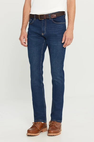 Altınyıldız Classics Erkek K.mavı Slim Fit Dar Kesim Magic Denim Esnek Jean Kot Pantolon - Resim 3