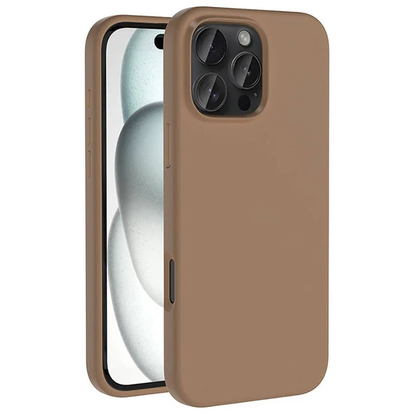 Apple iPhone 16 Pro Kılıf M-safe Şarj Özellikli Sıvı Teknolojili Silinebilir Sert  Kivi Kapak - Resim 2