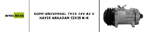 KLİMA KOMPRESÖRÜ>UNIVERSAL 7H15 24V A2 V KAYIS ARKADAN CIKIS K-K - WONDO-8036 - 1