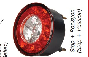 Arka  Fren + Park Lambası  ( Ø 98mm ) , 12 V , LEDli   OTOKAR - FARBA-13277E ürün görseli 1