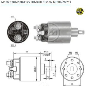 MARŞ OTOMATİĞİ-HIT 12V NİSSAN MİCRA-SUNNY-SUBARU - ZM-710 ürün görseli