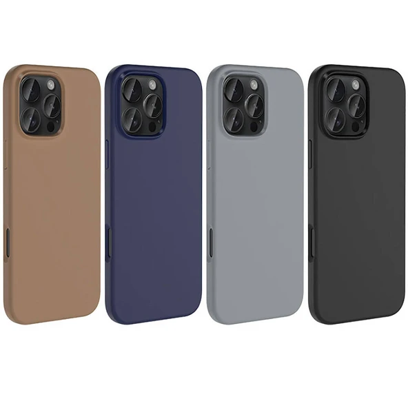 Apple iPhone 16 Pro Kılıf M-safe Şarj Özellikli Sıvı Teknolojili Silinebilir Sert  Kivi Kapak - Resim 3