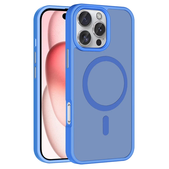 Apple iPhone 16 Pro Max Kılıf M-safe Şarj Özellikli Mat Arka Yüzey  Sio Kapak ürün görseli