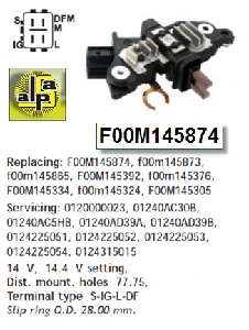 --TANIMSIZ-- KONJEKTÖR-12V TOYOTA CORONA/AVENSİS 4 FİŞLİ (1986AE0159) - BOSCH-F00M145874 ürün görseli 1