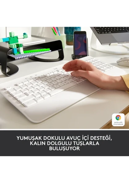 Logitech Signature K650 Tam Boyutlu Kablosuz Türkçe Q Klavye, Beyaz 920-010973 - 2