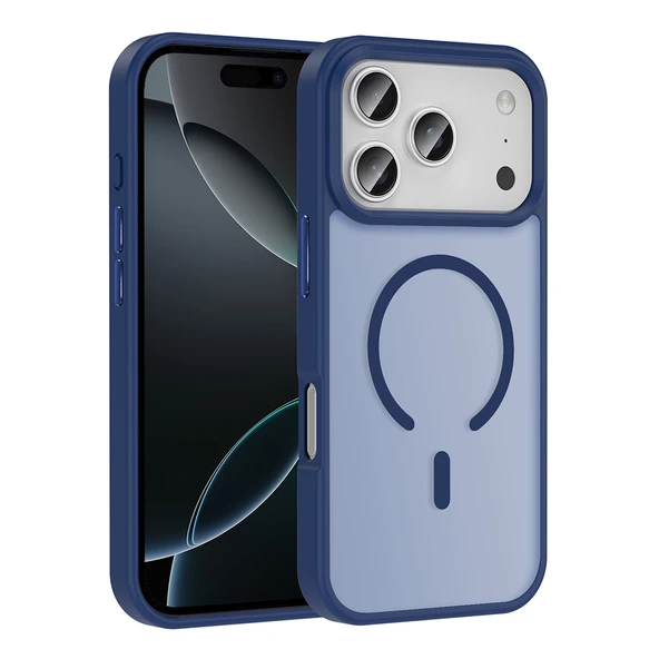 Apple iPhone 17 Pro Max Kılıf M-safe Şarj Özellikli Mat Arka Yüzey Zore Sio Kapak - 2