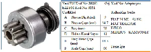 MARŞ DİŞLİSİ-MT 9D 50NC/FİAT TRK. 12 KANAL İÇ FRZ. - FORMMETAL-30251