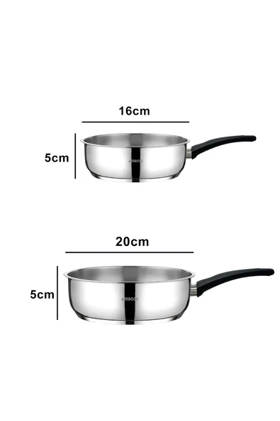 Elite 8 Parça Paslanmaz Çelik Saklama Kabı & Tava Seti - Resim 4