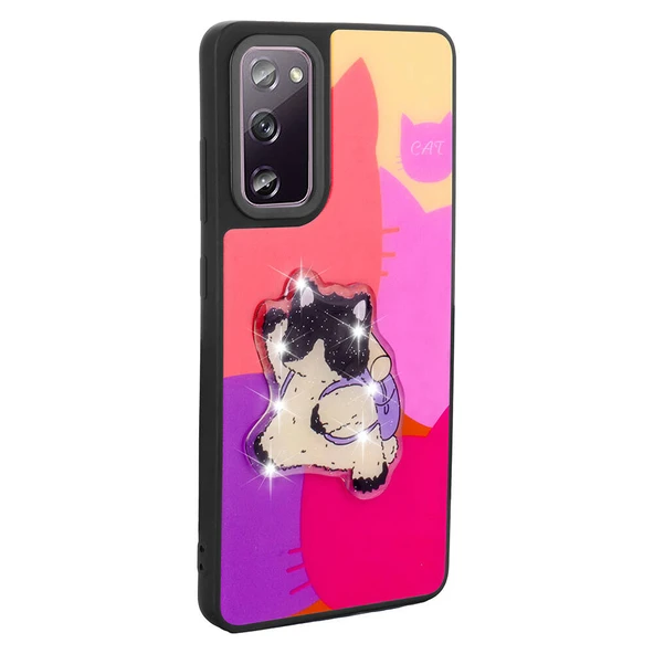 Galaxy S20 FE Kılıf Parlayan Kabartmalı İkonik Figürlü  Amas Silikon Kapak - Resim 4