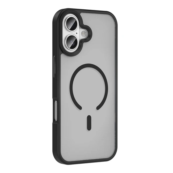 Apple iPhone 17 Kılıf M-safe Şarj Özellikli Mat Arka Yüzey Zore Sio Kapak - 4