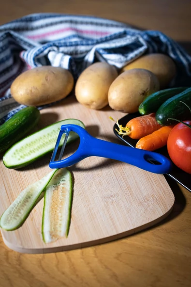 Solingen Mat Mavi Sapan Soyacak – Paslanmaz Alman Çeliği, Ergonomik Sap, Çift Yönlü Kullanım ürün görseli