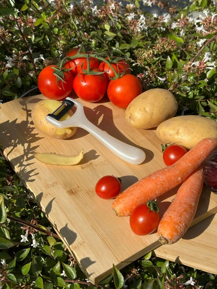 Solingen Pırıltılı Beyaz Sapan Soyacak – Paslanmaz Alman Çeliği, Ergonomik Sap, Yüksek Keskinlik - Resim 4