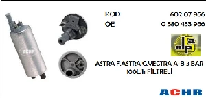 YAKIT POMPASI OPEL ASTRA F,ASTRA G,VECTRA A-B 3 BAR 100L/h FİLTRELİ - ACHR-60207966 ürün görseli