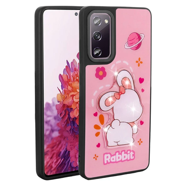 Galaxy S20 FE Kılıf Parlayan Kabartmalı İkonik Figürlü  Amas Silikon Kapak ürün görseli