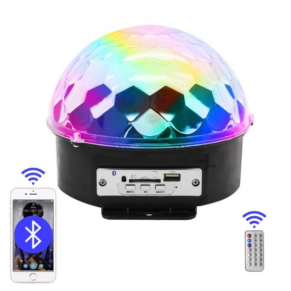 JKS-A Bluetooth Kumandalı Led Işıklı Kablosuz Ses Bombası Hoparlör