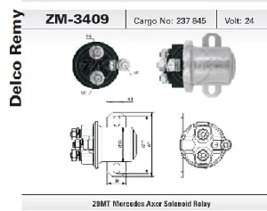 MARŞ OTOMATİĞİ-DT-24V-MERCEDES ATEGO/AXOR (39MT) ARA OTOMATIK -10514696 - ZM-3409 ürün görseli