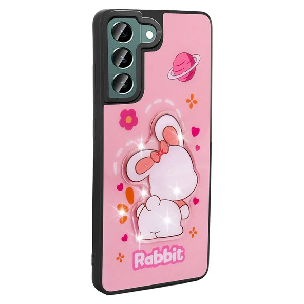 Galaxy S22 Kılıf Parlayan Kabartmalı İkonik Figürlü  Amas Silikon Kapak - Resim 6