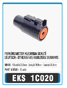 SOKET>PERKİNS MOTOR KIZDIRMA  DEUTSCH - DTHD06-1-8S KABLOSUZ DEMONTE - EKS-1C020 ürün görseli