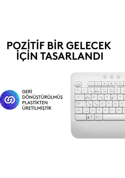 Logitech Signature K650 Tam Boyutlu Kablosuz Türkçe Q Klavye, Beyaz 920-010973 - 5