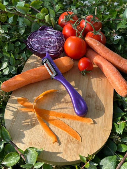 Solingen Pırıltılı Mor Dik Soyacak – Paslanmaz Alman Çeliği, Ergonomik Sap, Yüksek Keskinlik ürün görseli