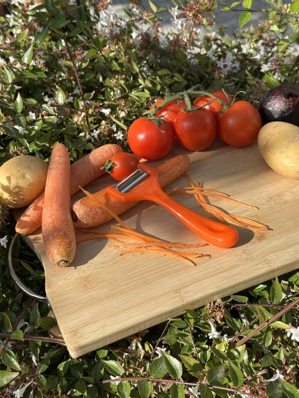 Solingen Turuncu Jülyen Soyacak – Paslanmaz Alman Çeliği, Ergonomik Sap, Orijinal (Tekli) - Resim 3