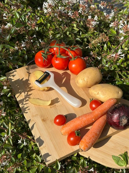 Solingen Pırıltılı Beyaz Sapan Soyacak – Paslanmaz Alman Çeliği, Ergonomik Sap, Yüksek Keskinlik - Resim 2