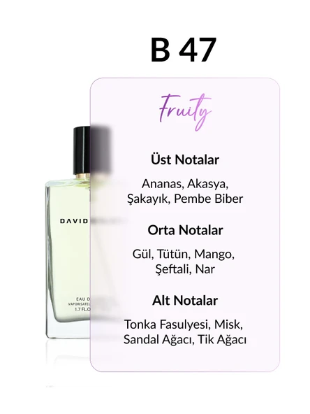 David Walker B47 Satival Exclusive 50 ml Kadın Parfüm | Fruity - Resim 2