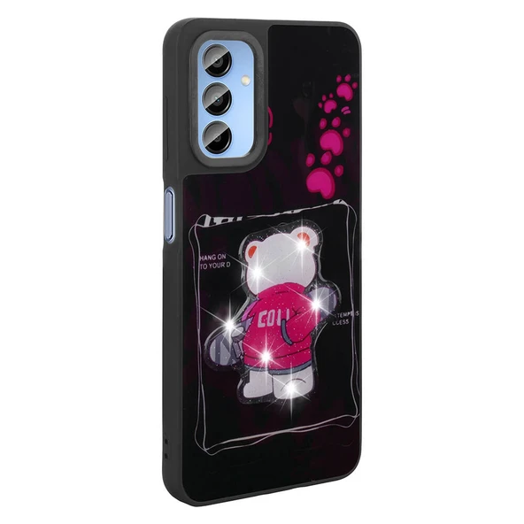 Galaxy A15 Kılıf Parlayan Kabartmalı İkonik Figürlü  Amas Silikon Kapak - Resim 5