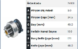 MARŞ DİŞLİSİ-9D BAŞAK TRAKTÖR/PANCAR MOTOR - FORMMETAL-74931 ürün görseli 1