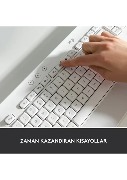 Logitech Signature K650 Tam Boyutlu Kablosuz Türkçe Q Klavye, Beyaz 920-010973 - 3