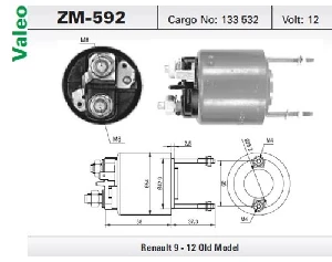 MARŞ OTOMATİĞİ-VT-12V-R.9 (SAPLAMA VE CERYAN CIVATASI PARALEL)  2D.TEK FIS YAYSIZ (538)-104594 - ZM-592 ürün görseli