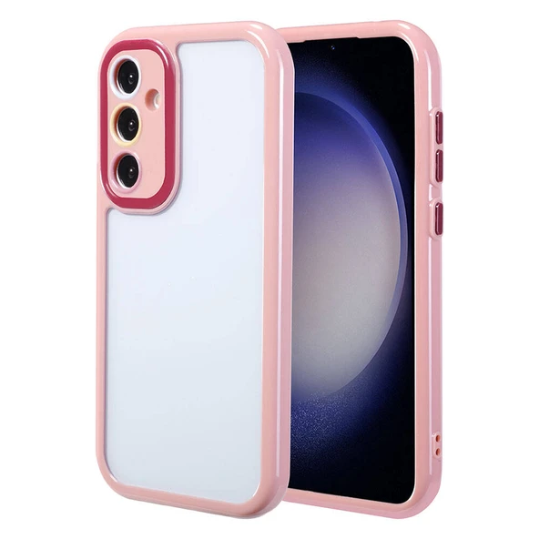 Galaxy S23 Kılıf Kamera Korumalı Renkli Kenar ve Çerçeve Tasarımlı  Vitamin Kapak ürün görseli