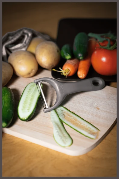 Solingen Mat Gri Sapan Soyacak – Paslanmaz Alman Çeliği, Ergonomik Sap, Çift Yönlü Kullanım - Resim 2