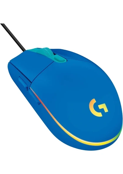 Logitech 910-005801 G102 Lightsync Mavi 8000Dpı 6 Tuş Optik RGB Blue Kablolu Gaming (Oyuncu) Mouse