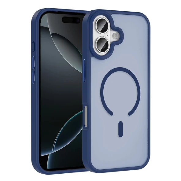 Apple iPhone 17 Kılıf M-safe Şarj Özellikli Mat Arka Yüzey Zore Sio Kapak - 1