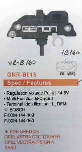 KONJEKTÖR>12V OPEL VECRA C-ZAFIRA 1.9CDTI/SAAB 9-31.9TID-1.9TTID140AMP(L.DFM) - GENON-GNR-B015 ürün görseli 1