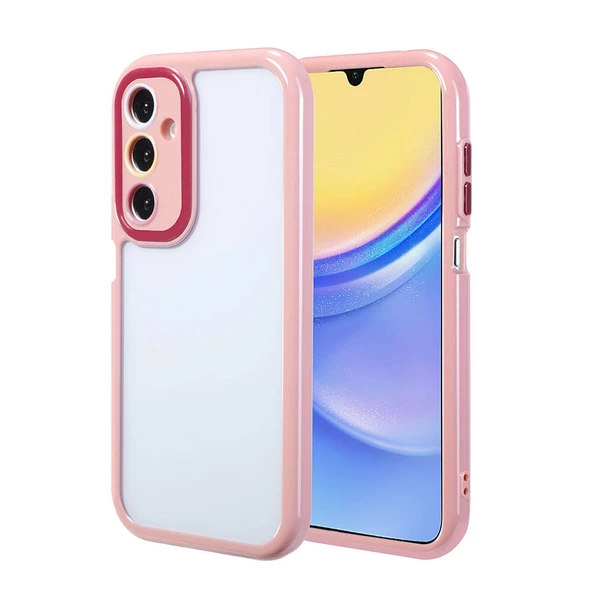 Galaxy A15 Kılıf Kamera Korumalı Renkli Kenar ve Çerçeve Tasarımlı  Vitamin Kapak ürün görseli