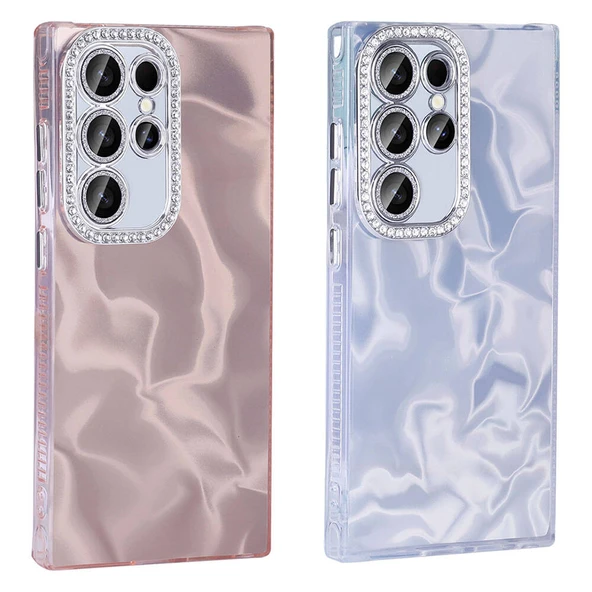 Galaxy S24 Ultra Kılıf Airbagli Parlak Taş Detay Tasarımlı  Esila Kapak - Resim 7